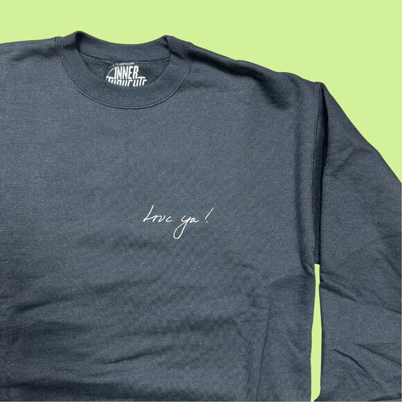 Inner Thoughts Black Love Ya! Crewneck Sweatshirt - Picture 2 of 4